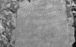 Płyta nagrobna Wilhelma Paula Lehmann na cmentarzu poniemieckim w Bojadłach
